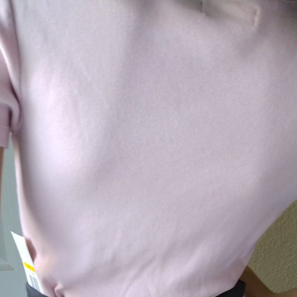 Zara light pink T-shirt. Has a small spot on back left near hem. Size L. - Picture 3 of 11